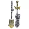 LEAN TOYS Ritter-Set Gladiator Schwert Brustschutz Gürtel verziert