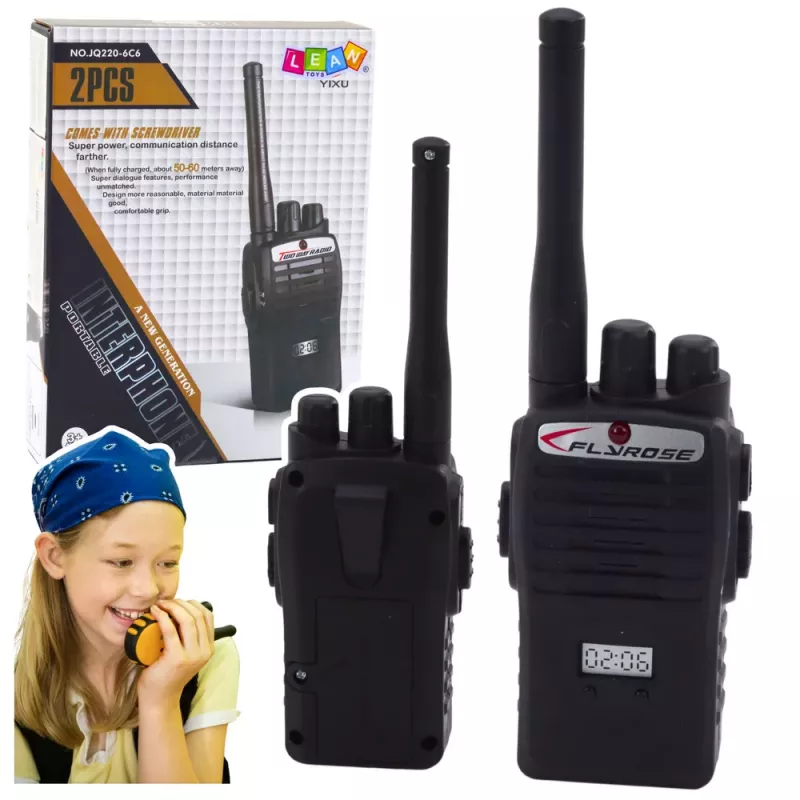 LEAN TOYS Kinder Walkie-Talkie Set Reichweite 50-60M