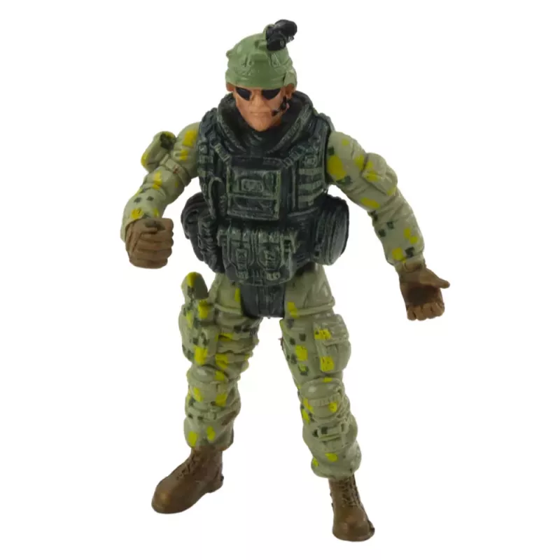 LEAN TOYS Militär-Set: Militärhubschrauber, Soldatenfigur