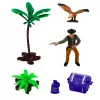 LEAN TOYS Cowboy-Set Figuren Western-Wagen Pferde Cowboy-Palmen