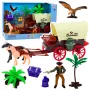 LEAN TOYS Cowboy-Set Figuren Western-Wagen Pferde Cowboy-Palmen
