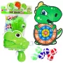 LEAN TOYS Geschicklichkeitsspiel Zielschusspistole Klettbälle Dinosaurier
