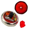 LEAN TOYS Flying Disc Dragon Spinning Top Launcher Set Red