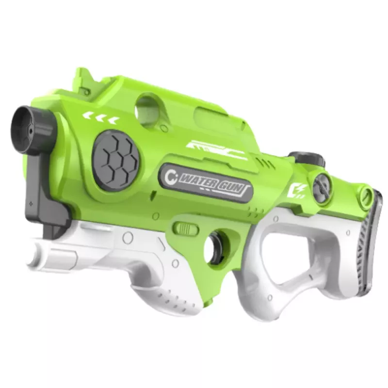 LEAN TOYS Elektrische automatische Wasserpistole im Gewehrstil - Grün