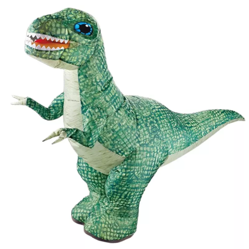 LEAN TOYS Großer aufblasbarer Dinosaurier ferngesteuert RC Grün 130 x 190 cm