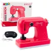 LEAN TOYS Spielzeugnähmaschine mit Maus für Kinder, Hellrosa