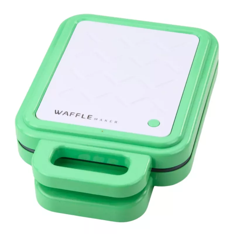 LEAN TOYS Spielzeug-Waffeleisen für Kinder, batteriebetrieben, Licht, errötendes Grün