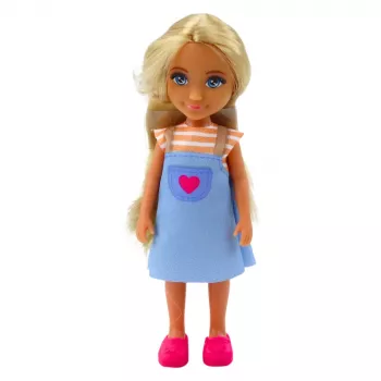 LEAN TOYS Ankiki Mini-Puppe mit Set mit Tasche, Welpen, Knochen