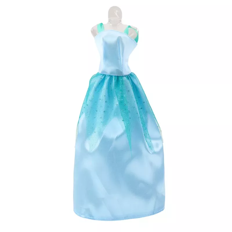LEAN TOYS Anlily Puppenkleid-Set mit Schuhen, Handtasche, Kronen, Accessoires, 9-teilig