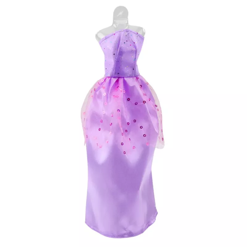 LEAN TOYS Anlily Puppenkleid-Set mit Schuhen, Handtasche, Kronen, Accessoires, 9-teilig