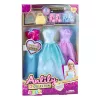 LEAN TOYS Anlily Puppenkleid-Set mit Schuhen, Handtasche, Kronen, Accessoires, 9-teilig