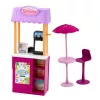 LEAN TOYS Anlily Puppen-Set am Strand mit Pool, Palme, Getränkestand und Zubehör