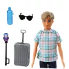 LEAN TOYS Anlily Puppe Junge Zubehör Koffer Selfie-Stick Brille Flasche