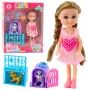 LEAN TOYS Mini-Puppe mit Zubehör Kitty-Kinderwagen Rosa Puppenset