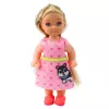 LEAN TOYS Mini-Puppen-Set mit Hund und Katzenbett und Futternapf