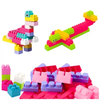 LEAN TOYS Bausteine in Aufbewahrungsbox 230 Elemente Wafle Mini