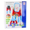 LEAN TOYS 5in1 Lernspieltafel mit Stuhl multifunktionales Zubehör Blau