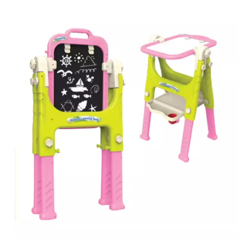 LEAN TOYS 5in1 Lernbrett mit Stuhl Multifunktionale Accessoires Pink
