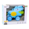 LEAN TOYS Nilpferd Nachziehspielzeug für Kleinkinder mit Geräuschen, Blau