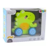 LEAN TOYS Baby Dinosaur Pull Toy Sounds Rattle Green