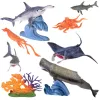 LEAN TOYS Figuren-Set Meerestiere mit beweglichen Elementen Rochen