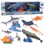 LEAN TOYS Figuren-Set Meerestiere mit beweglichen Elementen Rochen