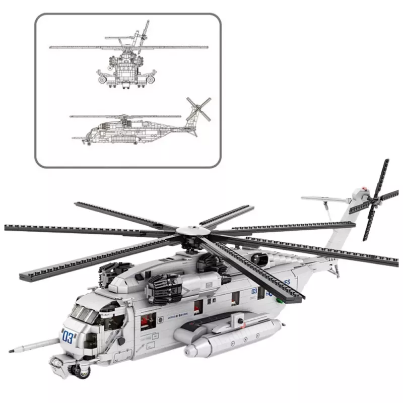 LEAN TOYS Bausteine Transporthubschrauber 2192el