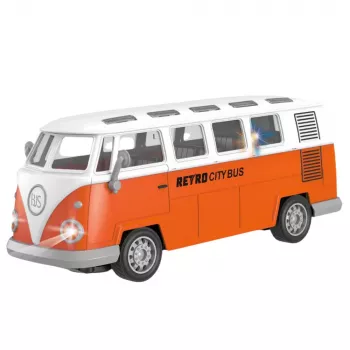 LEAN TOYS Retro City Bus Fernbedienung RC Lichter 1:30