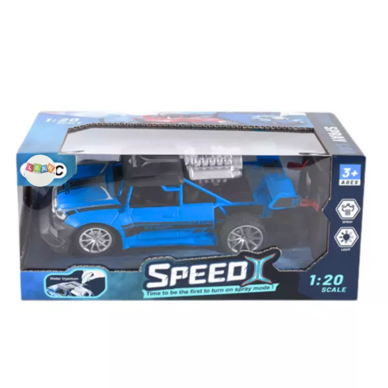 LEAN TOYS RC-Fernsteuerauto 1:20 Lichter Raucheffekt Blau