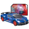 LEAN TOYS Sportwagen Hindernissensor LED-Ball 360° Drehung Lichter Sound Blau