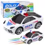 LEAN TOYS Polizeiauto Interaktive Lichter Geräusche Polizeiauto Sport Weiß