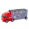 LEAN TOYS Truck mit Garage und Auto-Launcher 3-teilig Rot