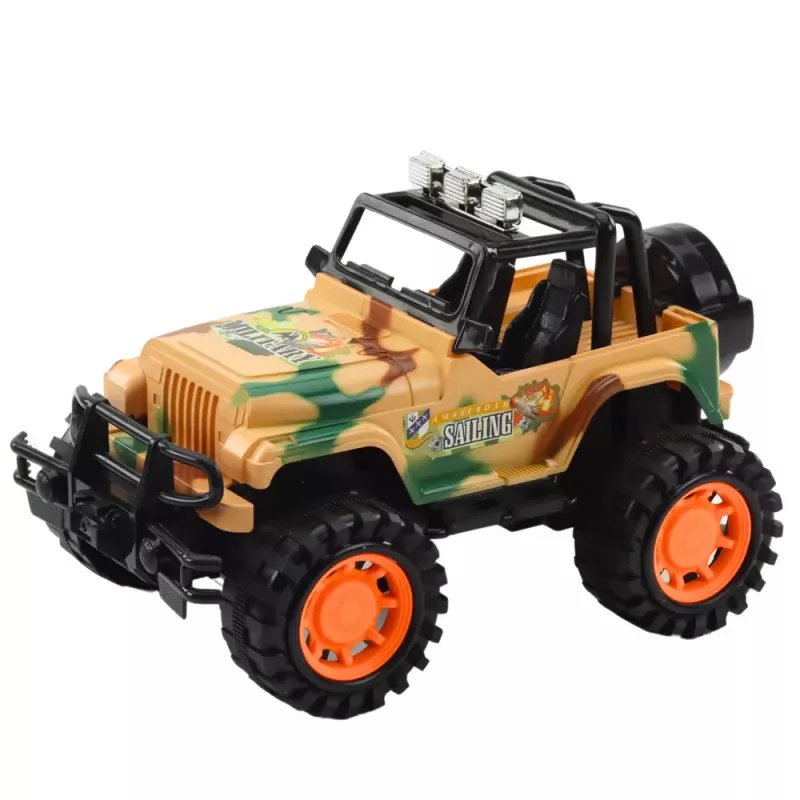 LEAN TOYS Großes Militärgeländefahrzeug Beige