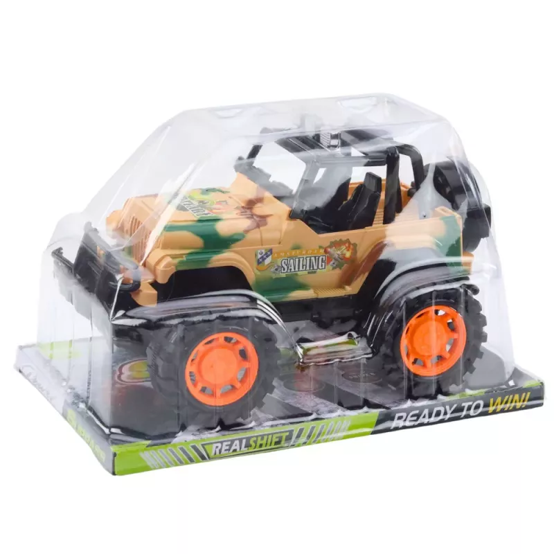 LEAN TOYS Großes Militärgeländefahrzeug Beige