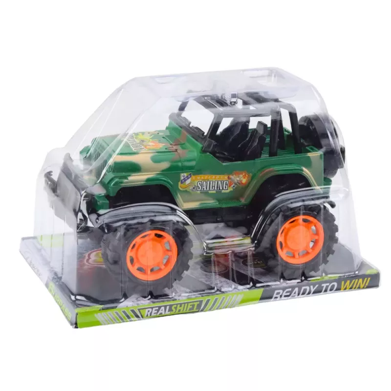 LEAN TOYS Großes Militärgeländefahrzeug Grün