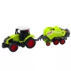 LEAN TOYS Set aus Traktor und landwirtschaftlicher Ballenpresse Heuballenpresse Grün