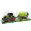 LEAN TOYS Set aus Traktor und landwirtschaftlicher Ballenpresse Heuballenpresse Grün