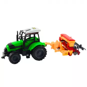 LEAN TOYS Set of Tractor Farm Tractor with Seeder Farm Machine