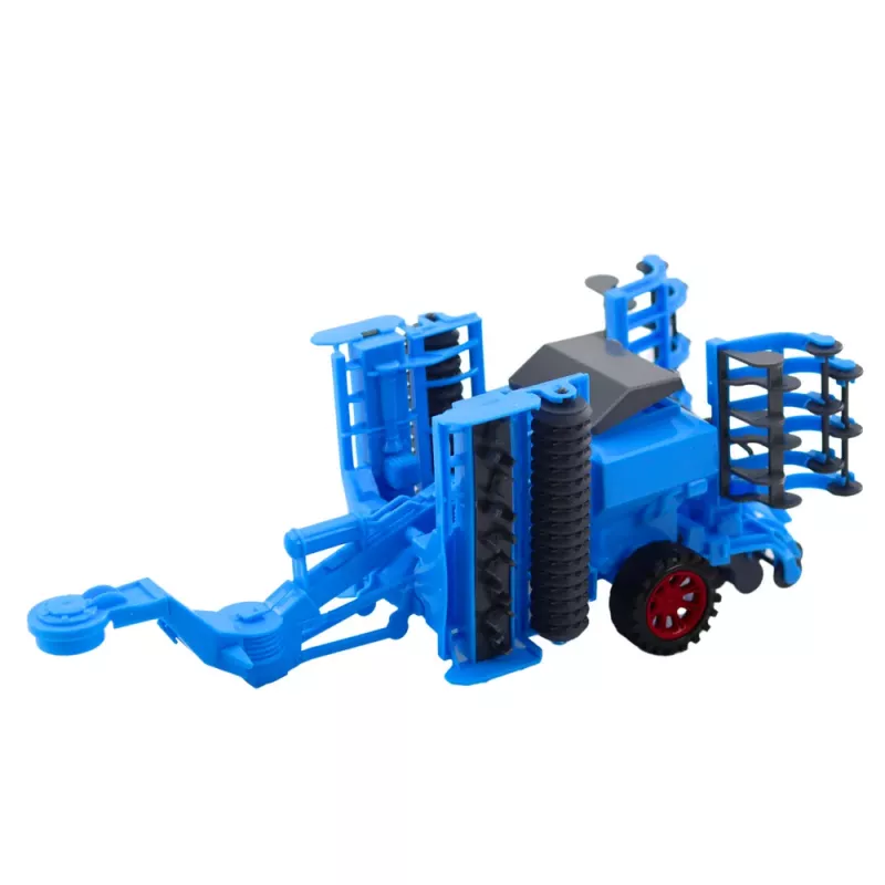 LEAN TOYS Großer Landwirtschaftstraktor-Set mit beweglicher Scheibenegge