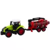 LEAN TOYS Traktor mit HDS-Anhänger für den Transport von Holzstämmen