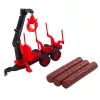 LEAN TOYS Traktor mit HDS-Anhänger für den Transport von Holzstämmen
