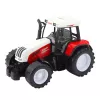 LEAN TOYS Landwirtschaftlicher Traktor mit Anhänger und Futtermischer Rot 60cm