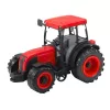 LEAN TOYS Agricultural Farm Tractor mit grün-gelbem Anhänger rot 50cm