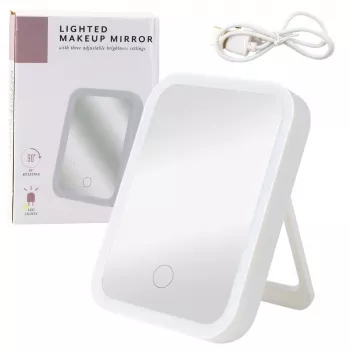 LEAN LED Illuminated Mirror 3 Lighting Modes 90° Tilt Angle White