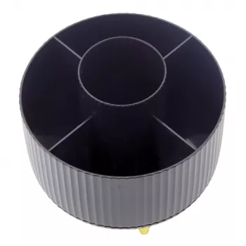 LEAN 360° Rotierender Kosmetikpinsel-Organizer mit 5 Fächern Schwarz