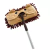 LEAN TOYS Kinderwischer mit Teleskopstiel Animal Braun