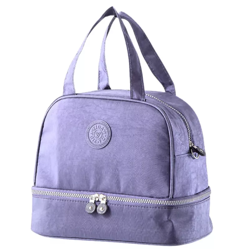 LEAN Thermische Isolier-Frühstückstasche mit verstellbarem Gurt Lila 27cm