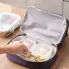 LEAN Thermische Isolier-Frühstückstasche mit verstellbarem Gurt Lila 27cm