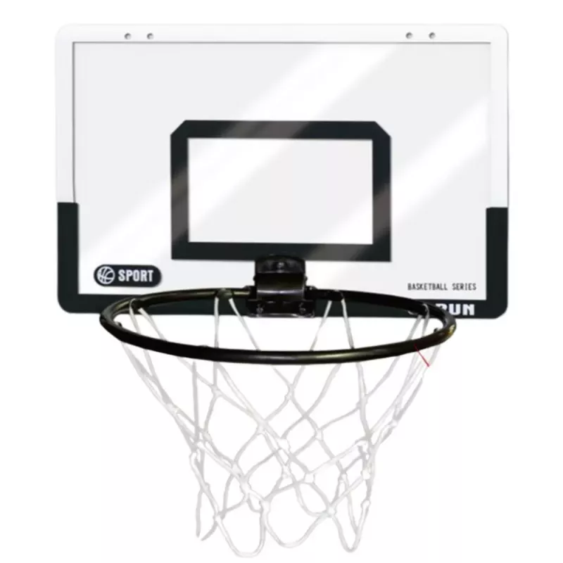 LEAN TOYS Basketball Set mit Rückwand, Schutz, Korb, Ball und Pumpe