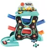 LEAN TOYS Lernspielzeug Auto-Rennbahn Rutsche Drei Ebenen